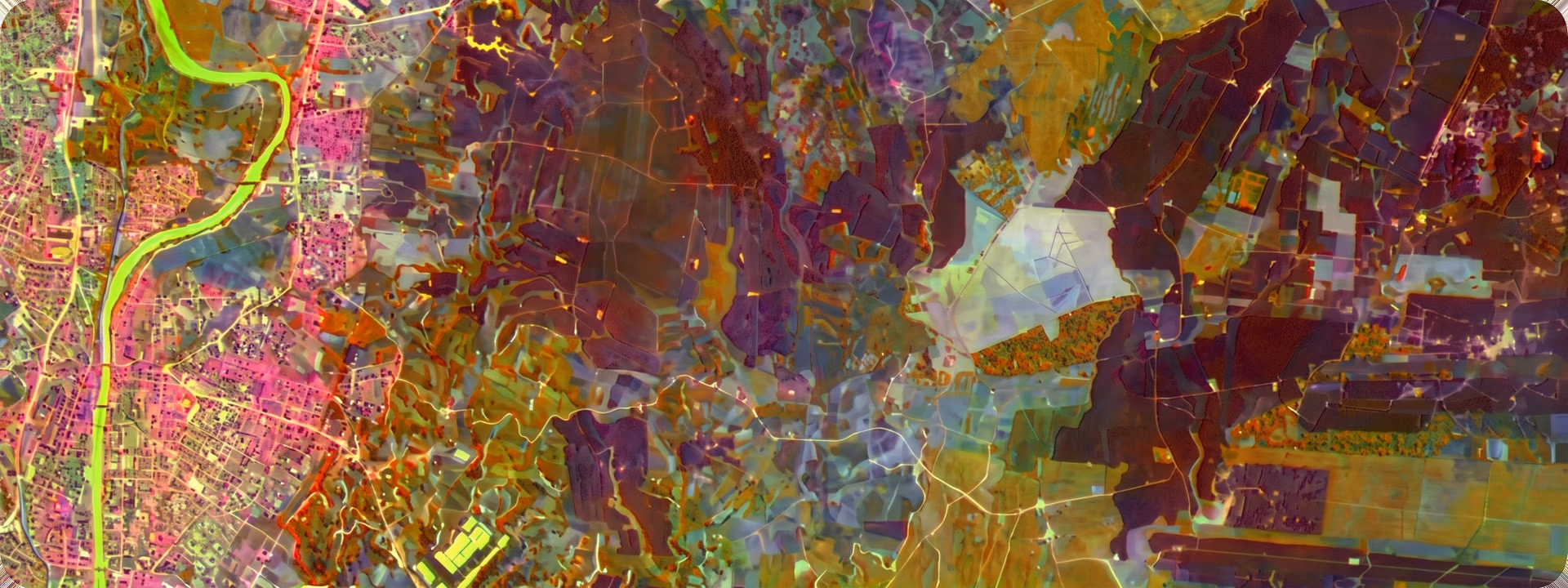 Visualizing global environmental patterns with the AI model