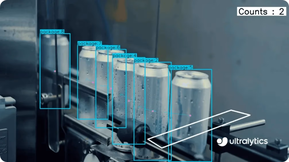 Uso de YOLO11 para detectar y contar latas durante su fabricación