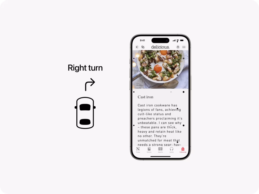 Vehicle Motion Cues giúp những chuyến đi ô tô dài trở nên dễ dàng hơn khi sử dụng thiết bị