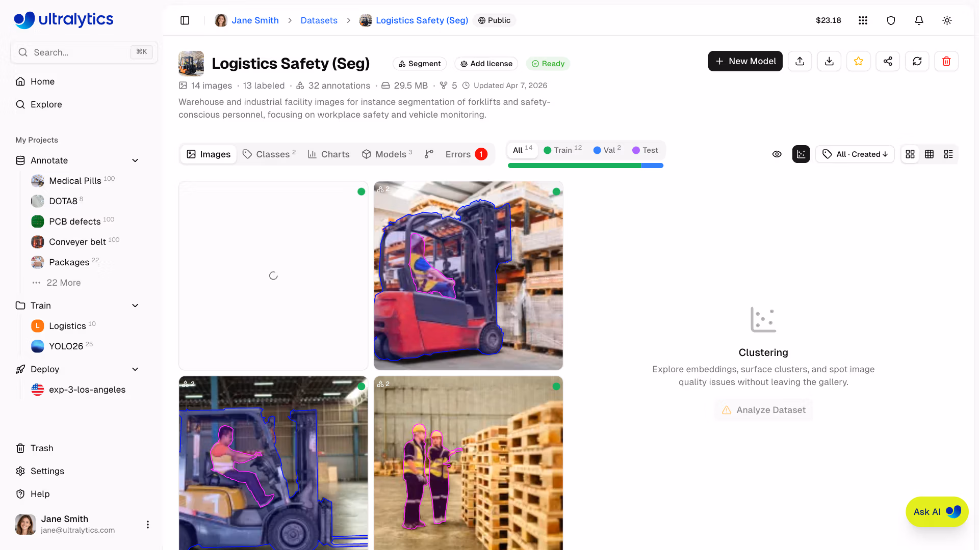 Ultralytics Platform Datasets Clustering Empty State