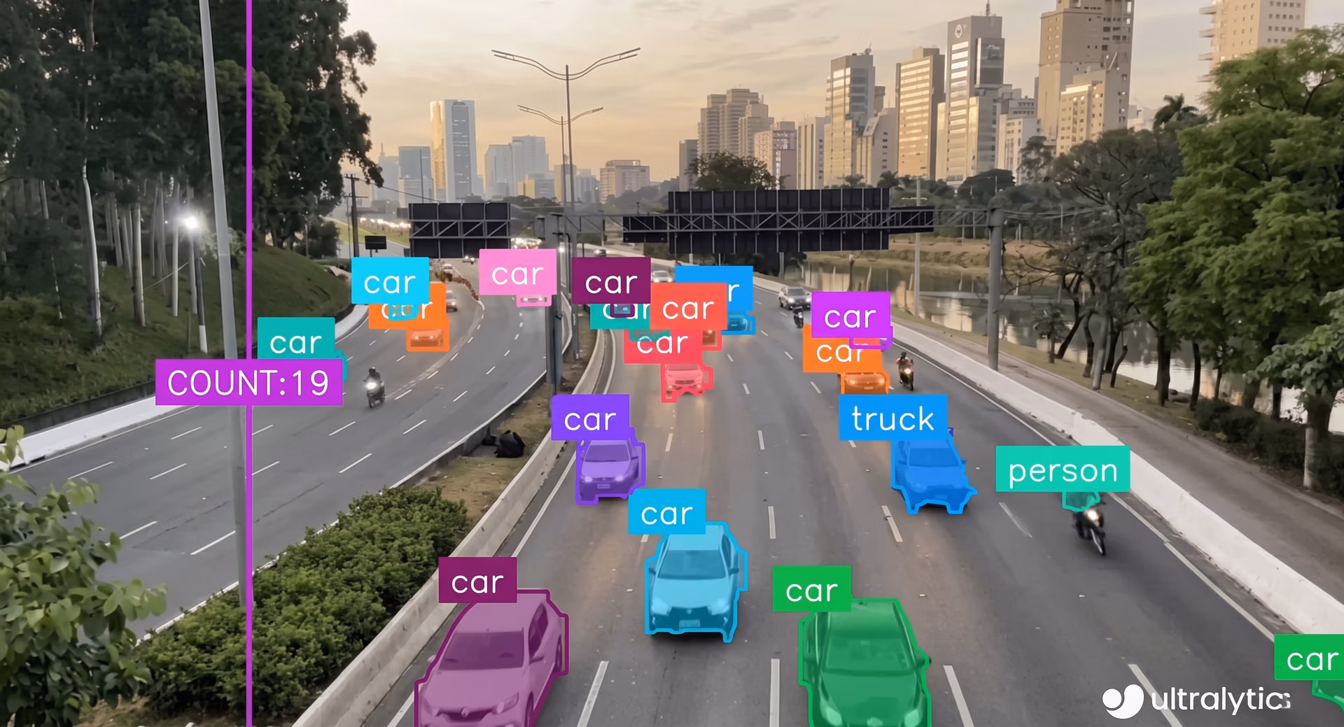Counting vehicles in traffic using Ultralytics YOLO11