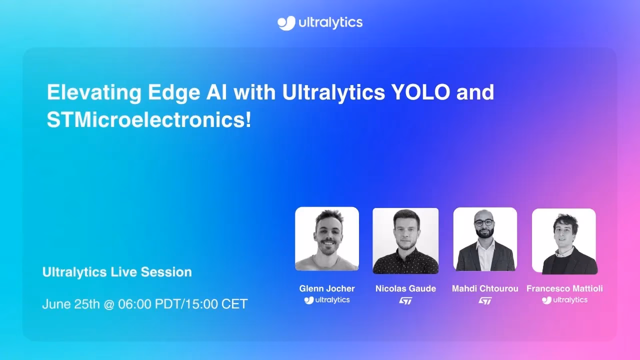 Ultralytics YOLOとSTMicroelectronicsでエッジAIを向上させる