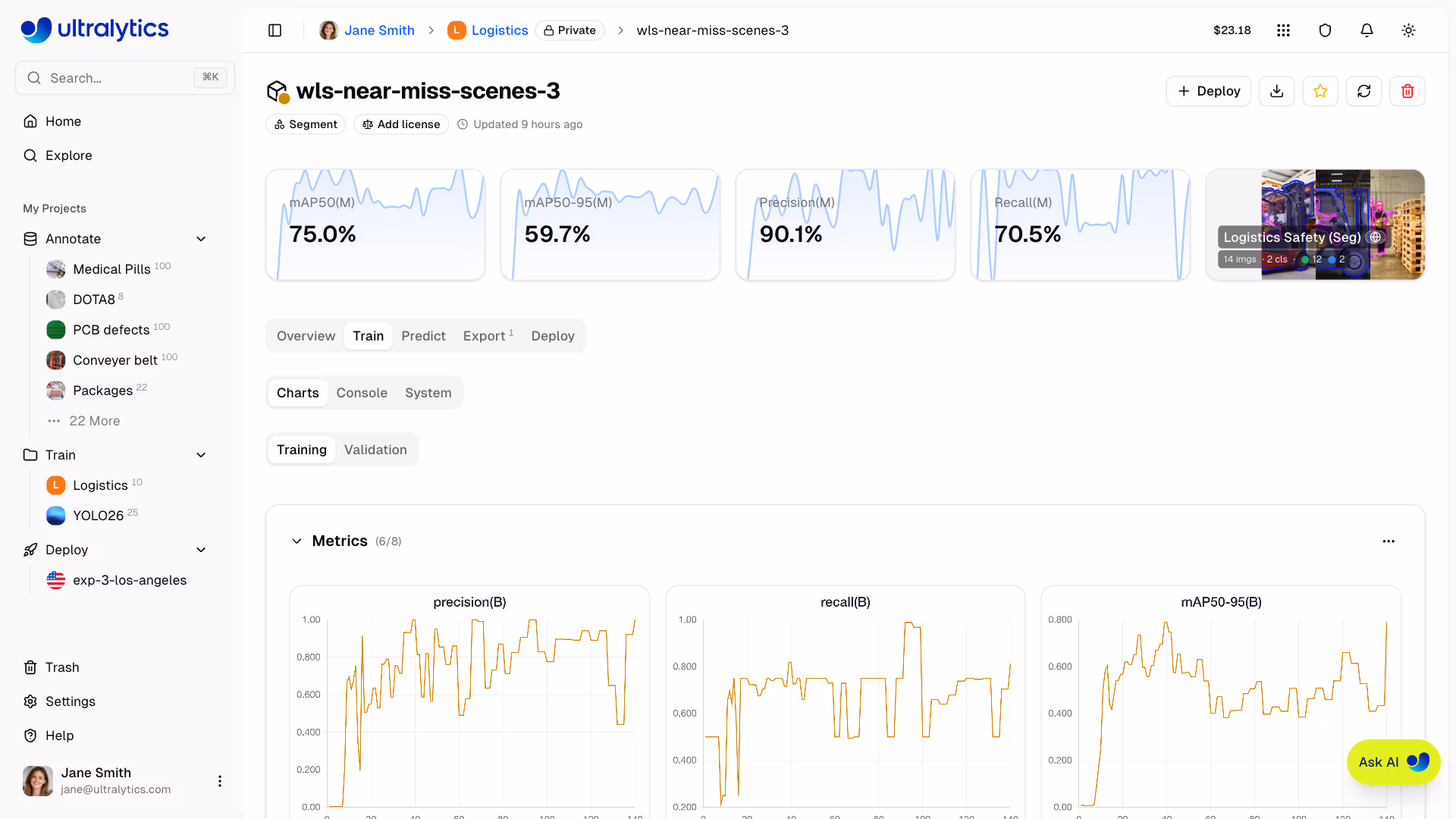 Ultralytics Platform Training Charts Loss And Metrics
