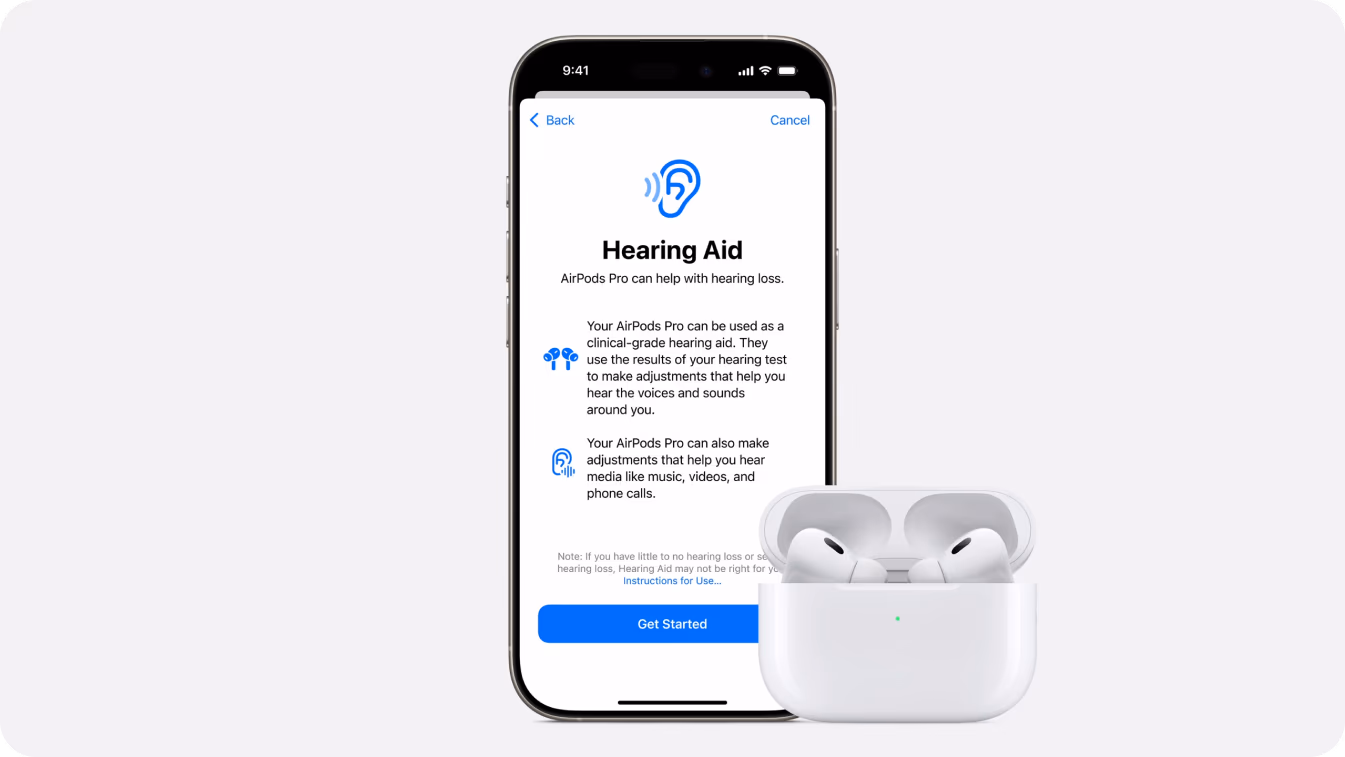 보청기 기능이 포함된 AirPods Pro 2 업데이트