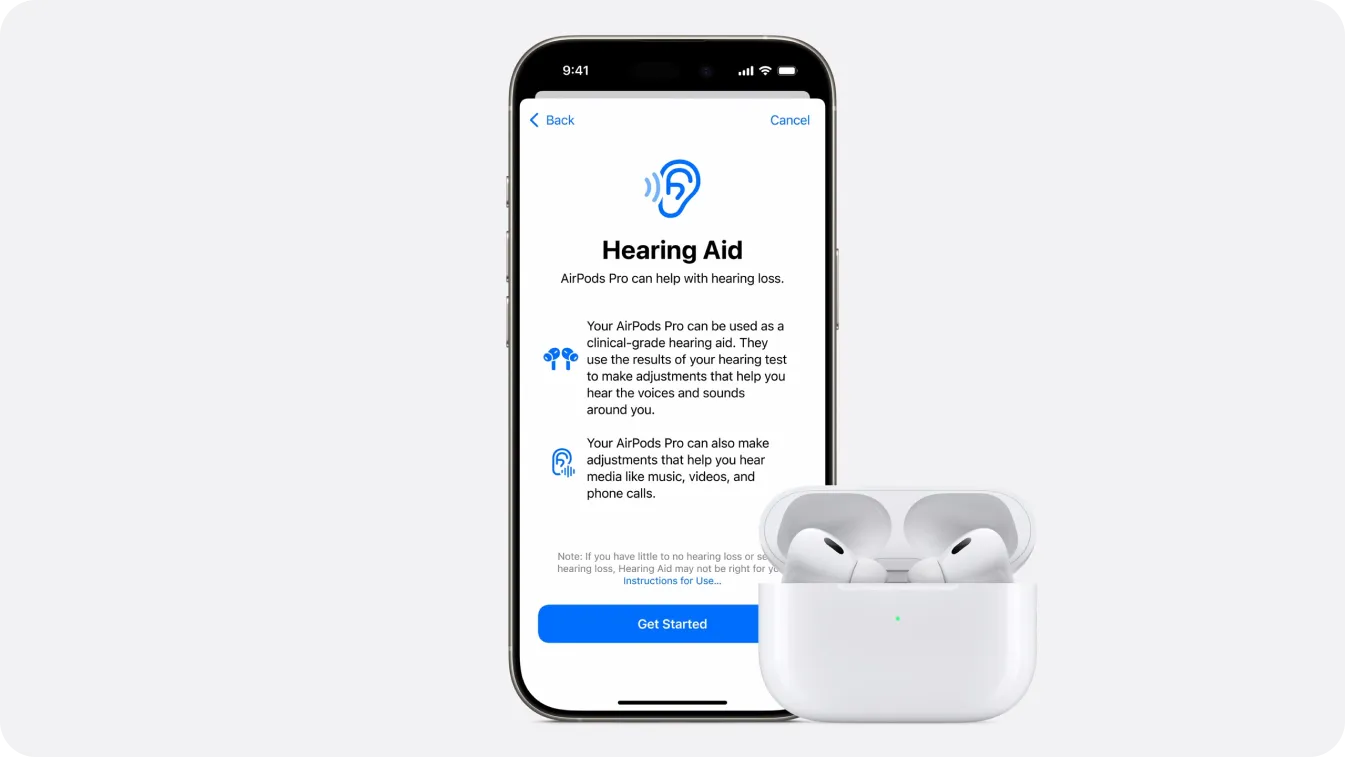 تحديثات AirPods Pro 2 بما في ذلك ميزة المعين السمعي