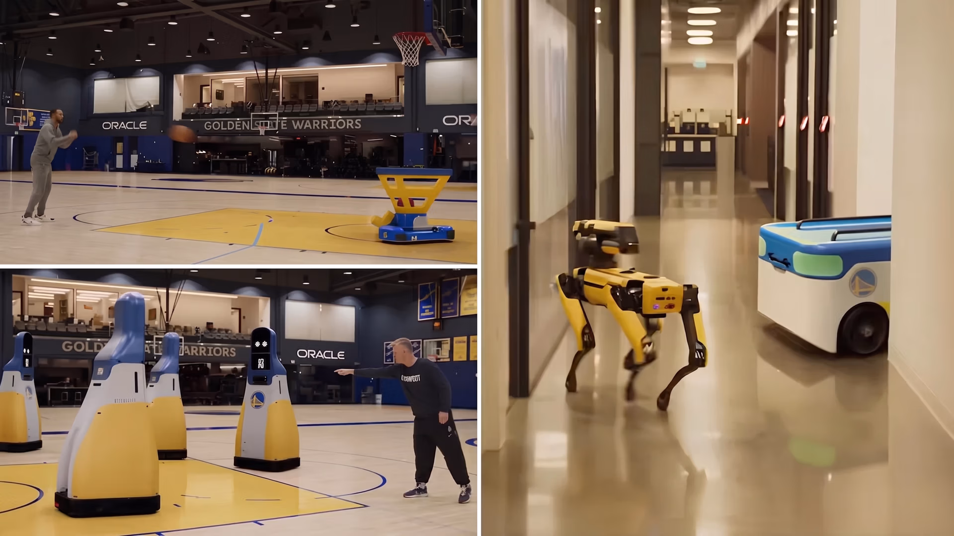 Robots being used by basketball teams to prep for games