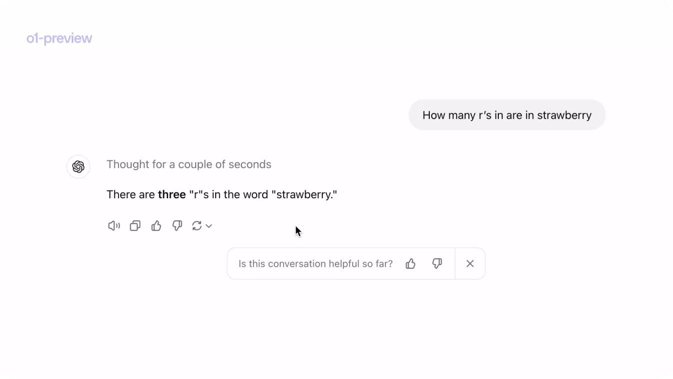 Um exemplo de prompt para o OpenAI o1 sobre morangos