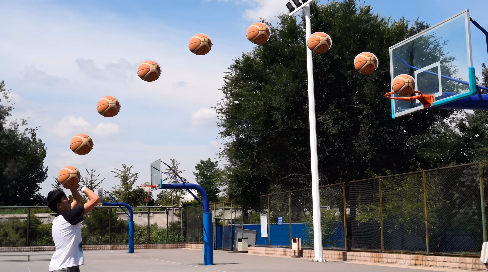 Trajectory of a basketball shot