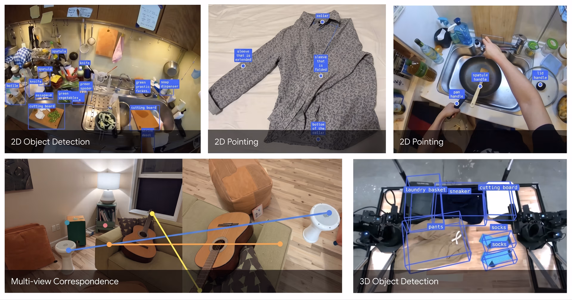 Gemini Robotics-ER handling a variety of tasks