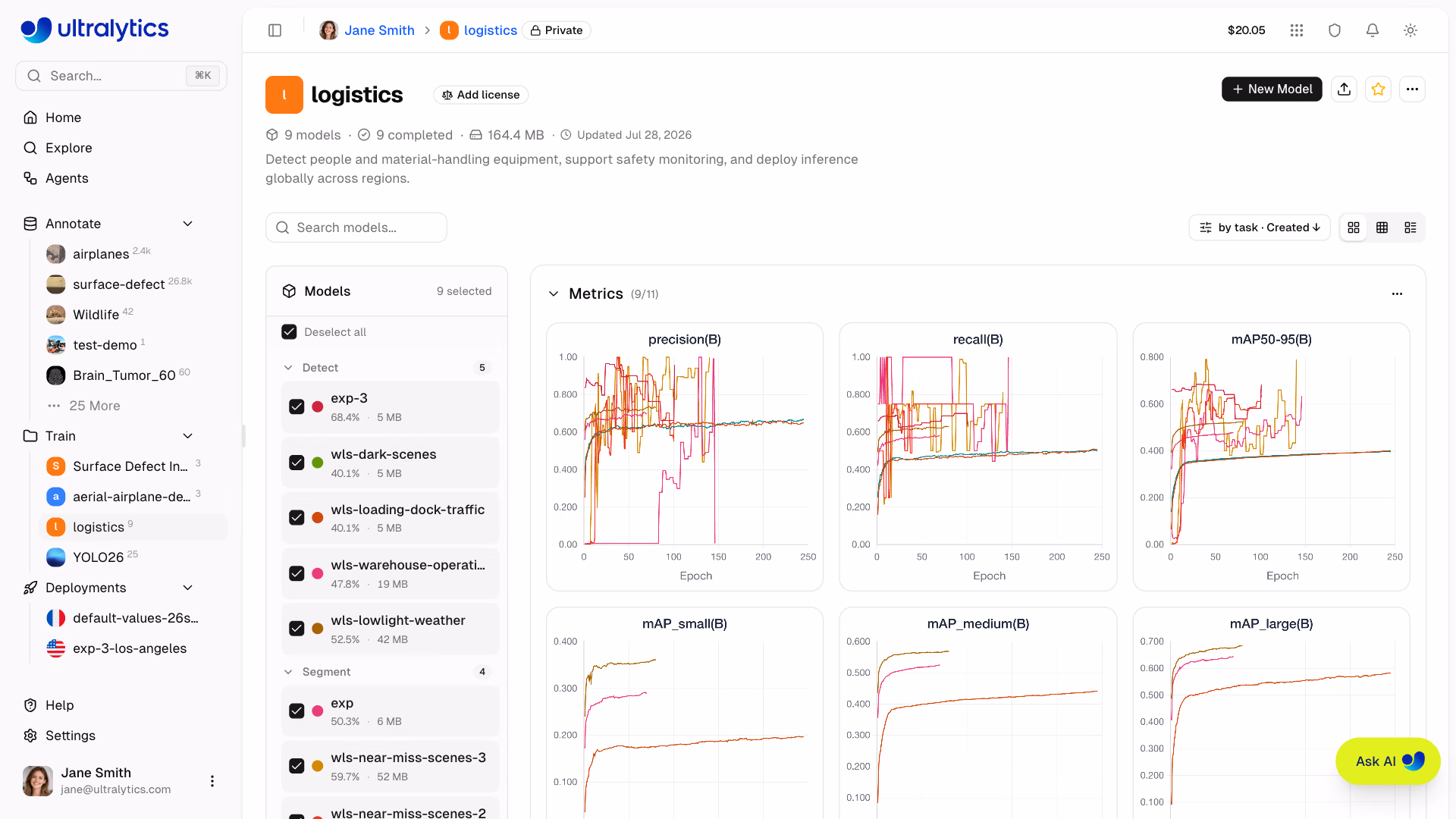 Ultralytics Platform Project Screenshot