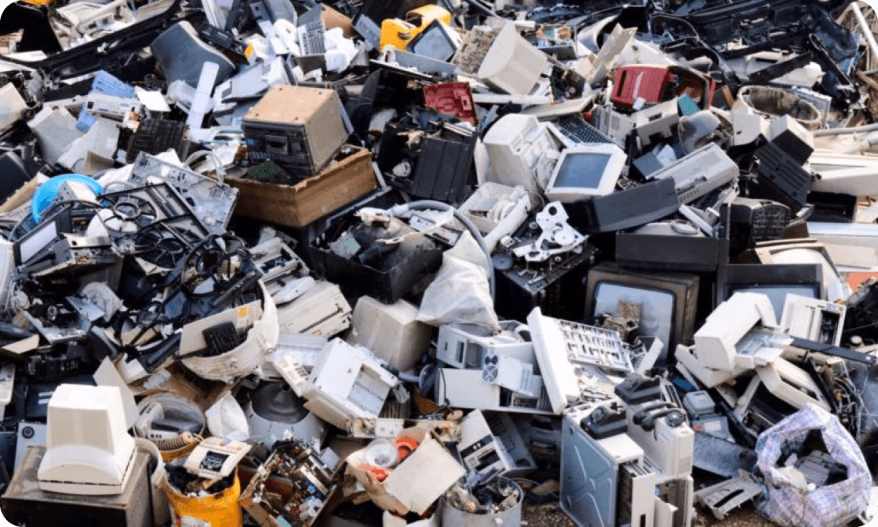 Un tas de déchets électroniques