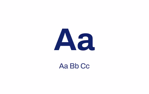 Nguyên tắc typography Ultralytics văn bản màu xanh đậm trên nền trắng