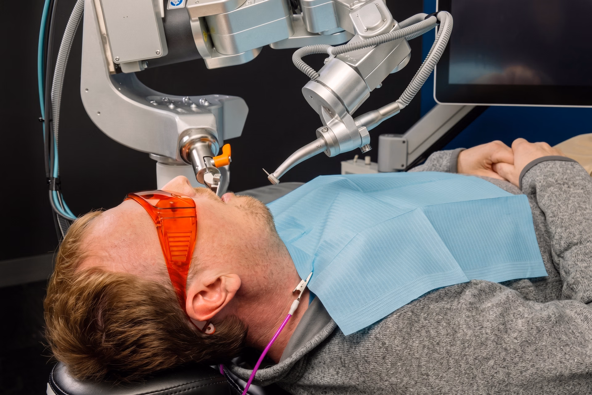 An autonomous robot performing a dental surgery