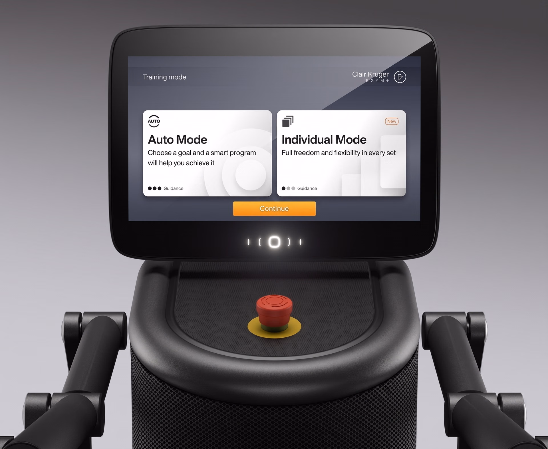 Máquina de fitness inteligente que oferece programas de treino personalizados e adaptados