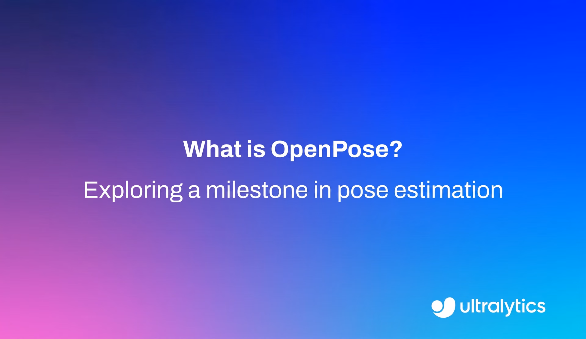 使用 OpenPose 进行多人姿态估计