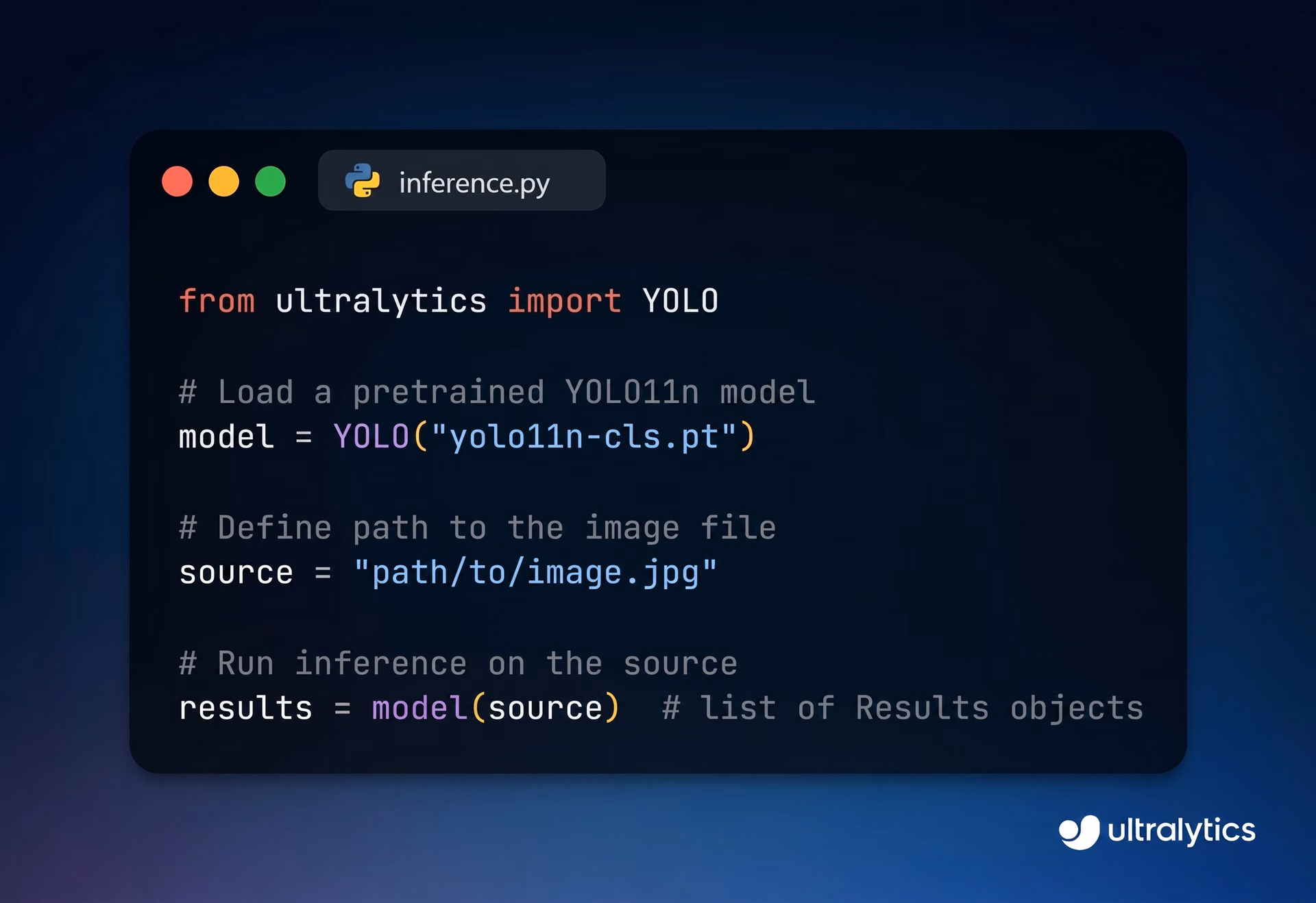 Chạy suy luận sử dụng mô hình Ultralytics YOLO11