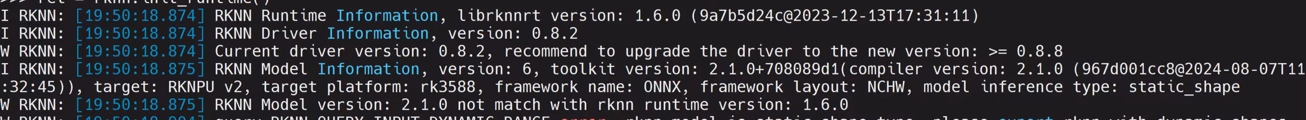 RKNN export screenshot