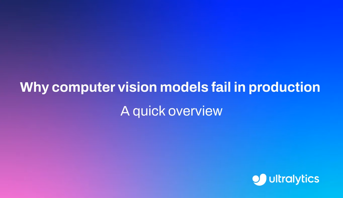 Reasons why computer vision models fail in production