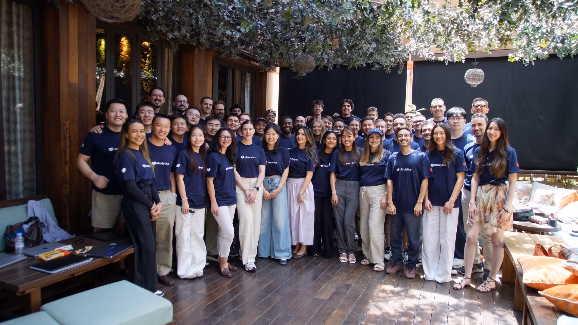 Ultralytics team gathered at a company offsite