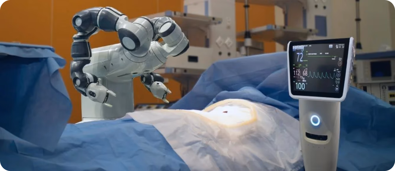 Ein Beispiel für einen KI-Roboter, der bei medizinischen Operationen eingesetzt wird