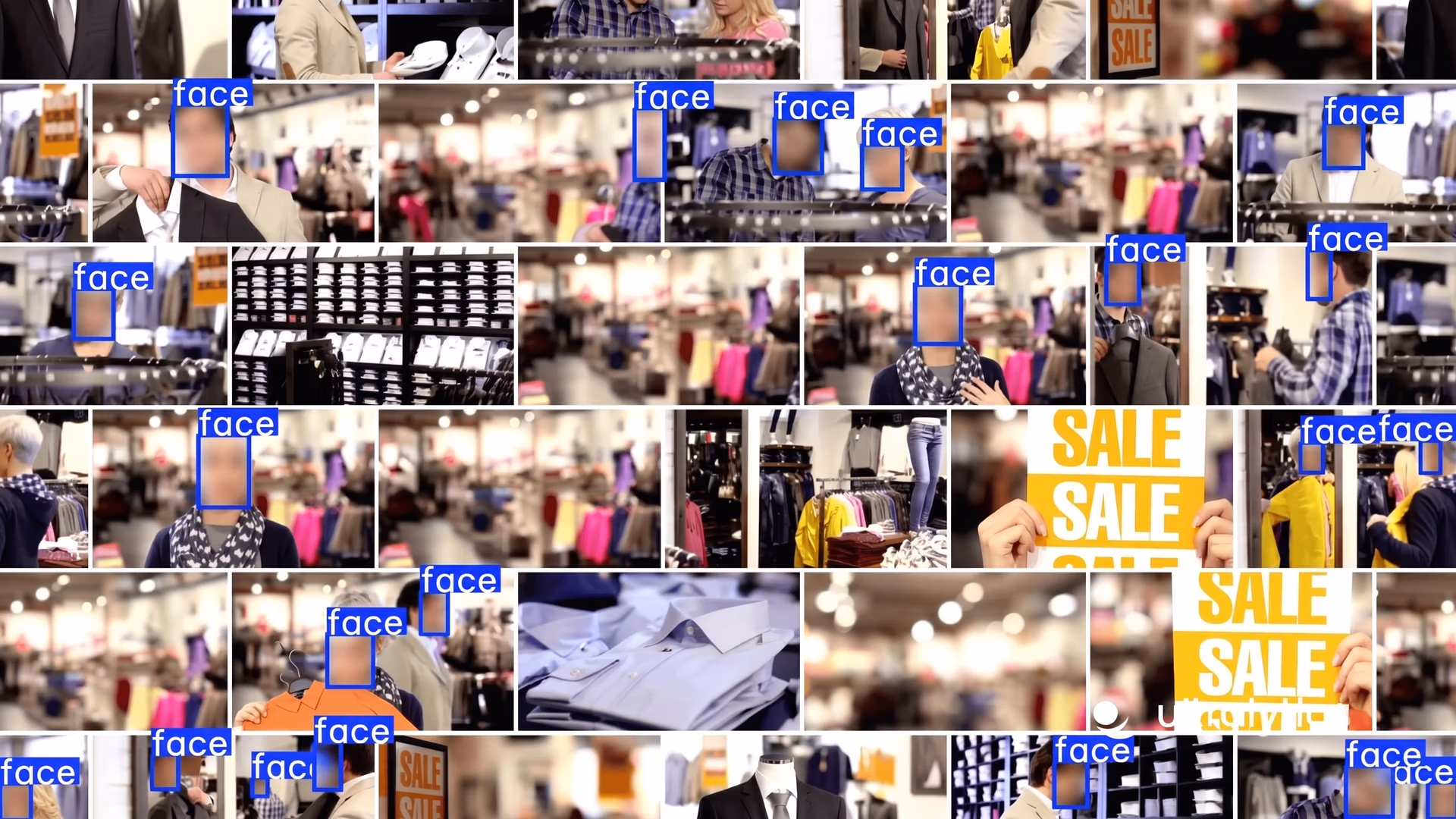 Ultralytics YOLO11 anonymizing customer data by blurring faces in a retail environment