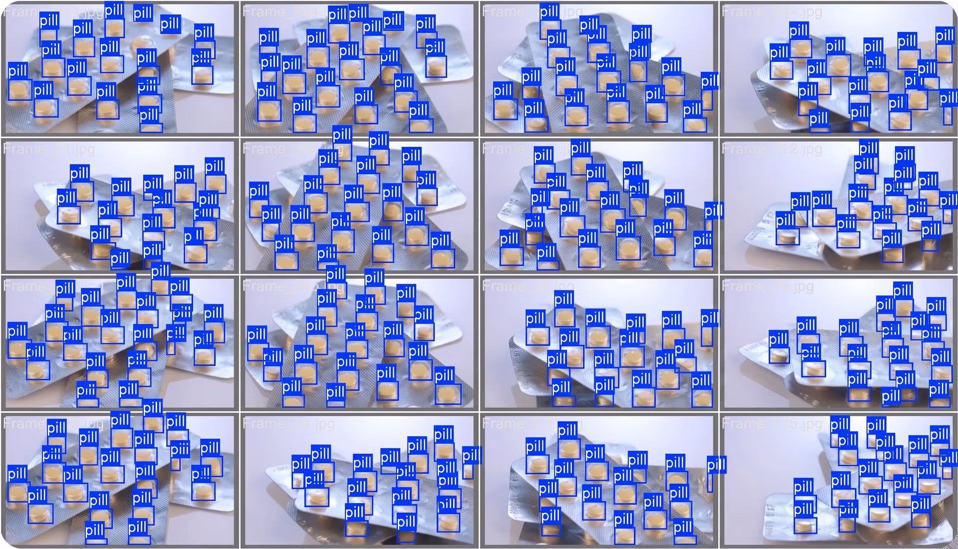 Ultralytics YOLO11 detecting pills in real time for inventory tracking