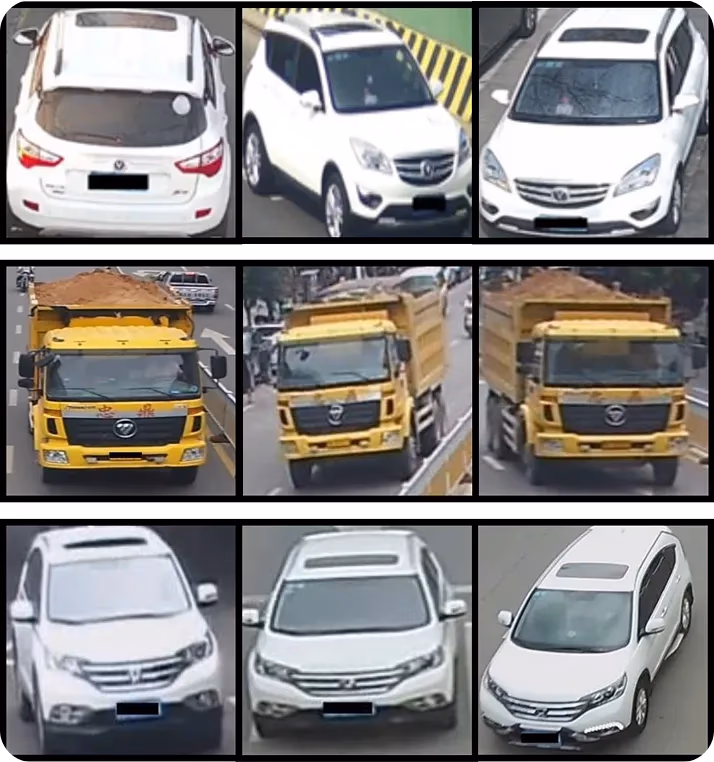 VeRi-776データセットにおける車両の例