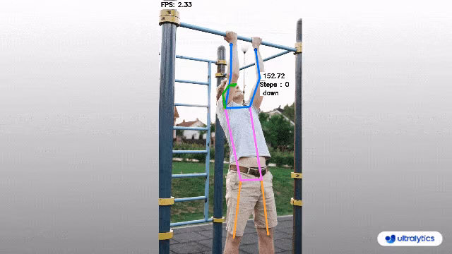 YOLO pull-ups counting with pose estimation