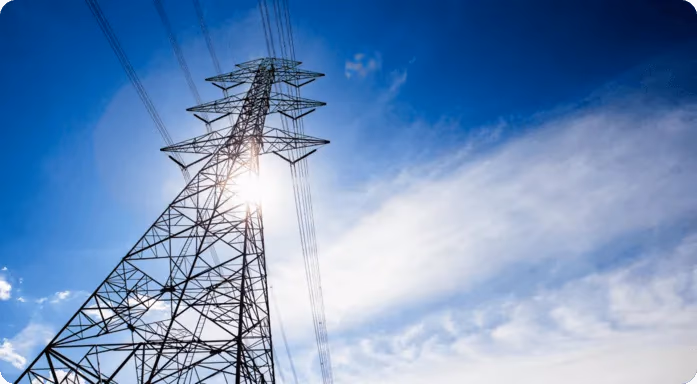 Una linea elettrica