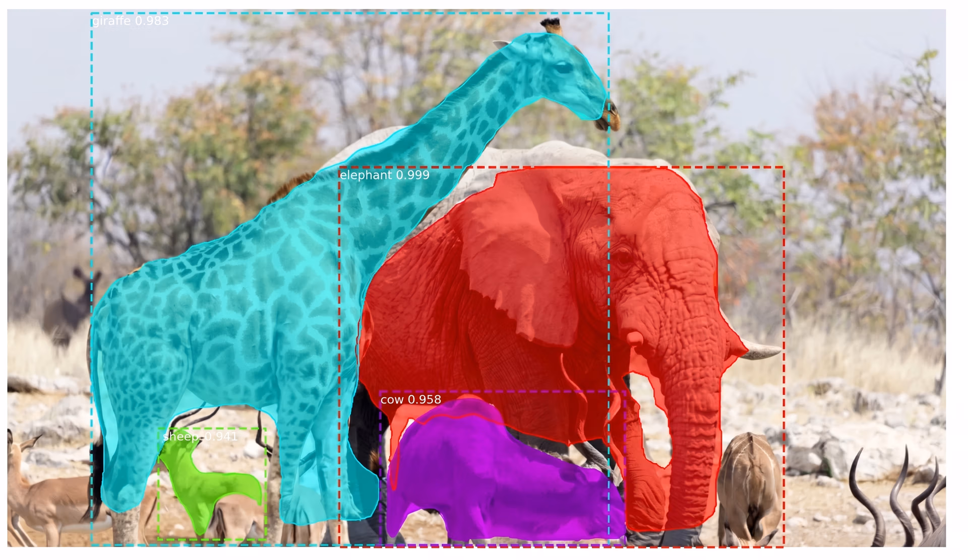 Detecting and segmenting animals using Mask R-CNN