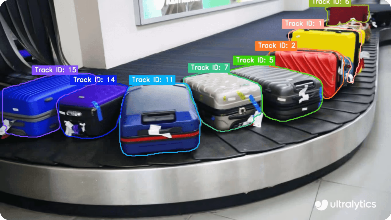 Suivi intelligent des bagages utilisant YOLOv8