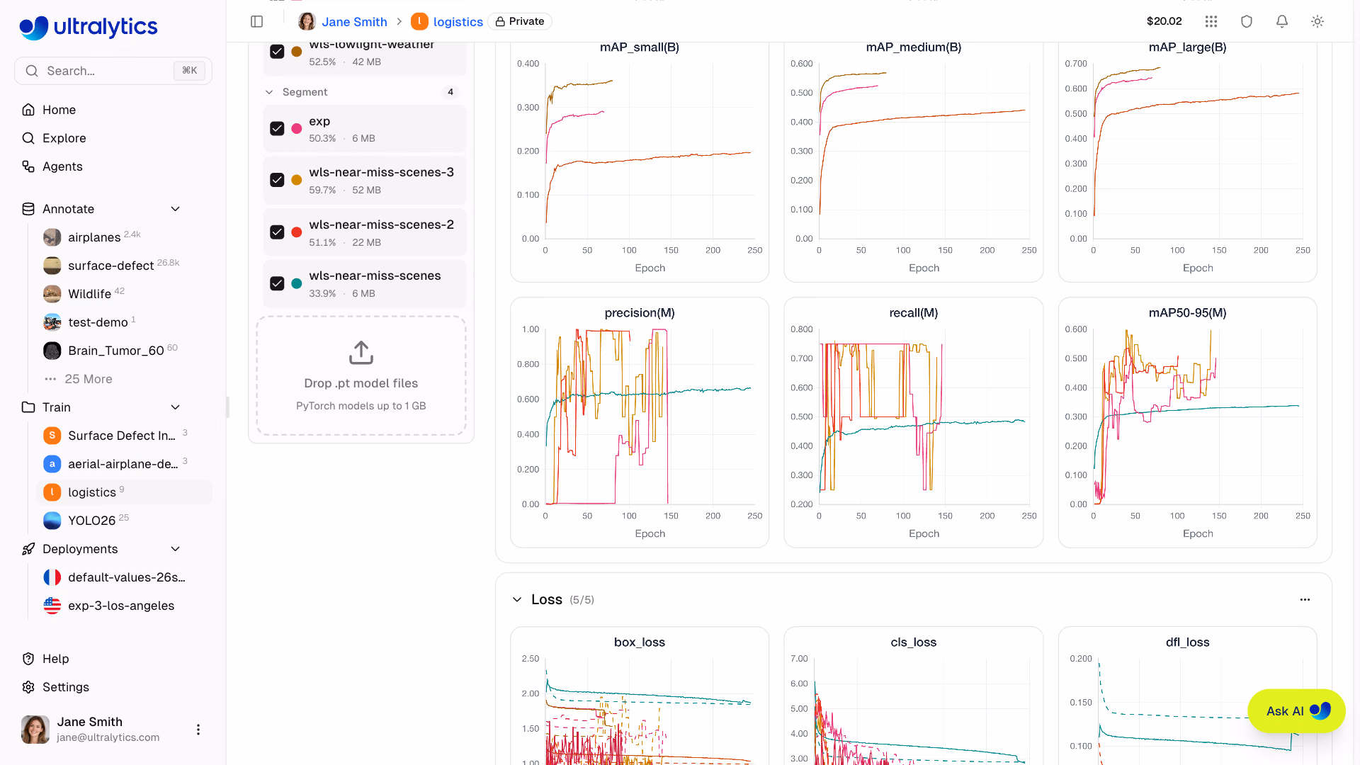 Ultralytics Platform Model Drag Drop Upload