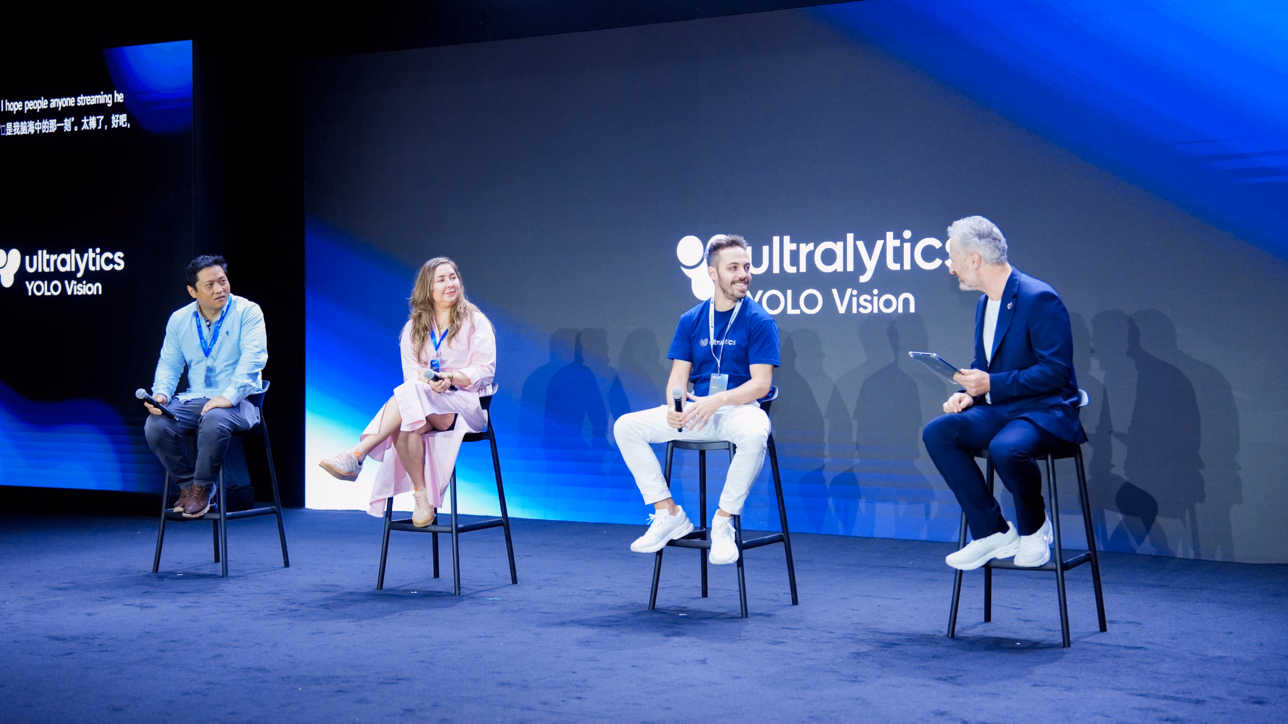 Attendees watching a session on the main stage at Ultralytics YOLO Vision