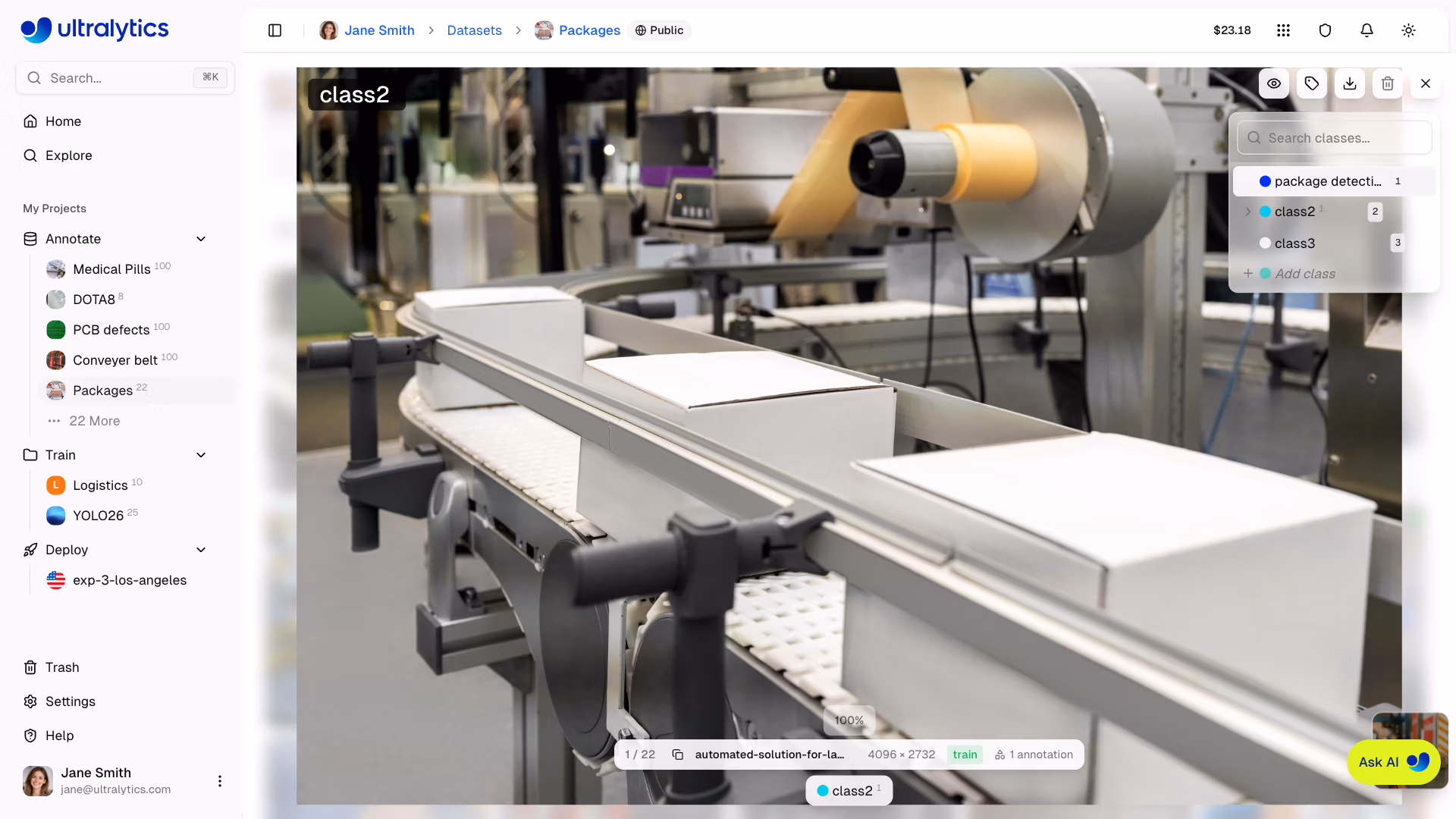 Ultralytics Platform Annotate Classify Side Panel