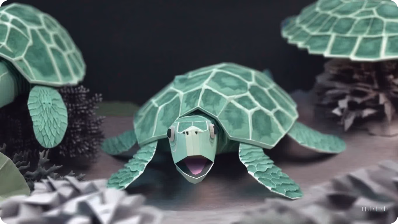 Ein Frame aus einem von OpenAI Sora generierten Video
