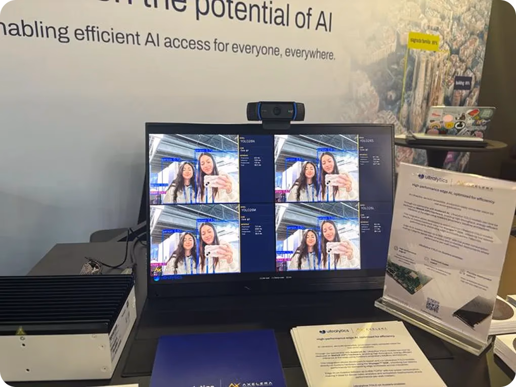 Ultralytics YOLO26 running on an Axelera AI accelerator