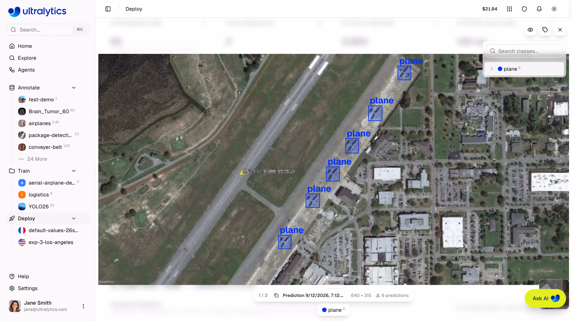 Ultralytics Platform Deployment Monitoring Prediction Viewer