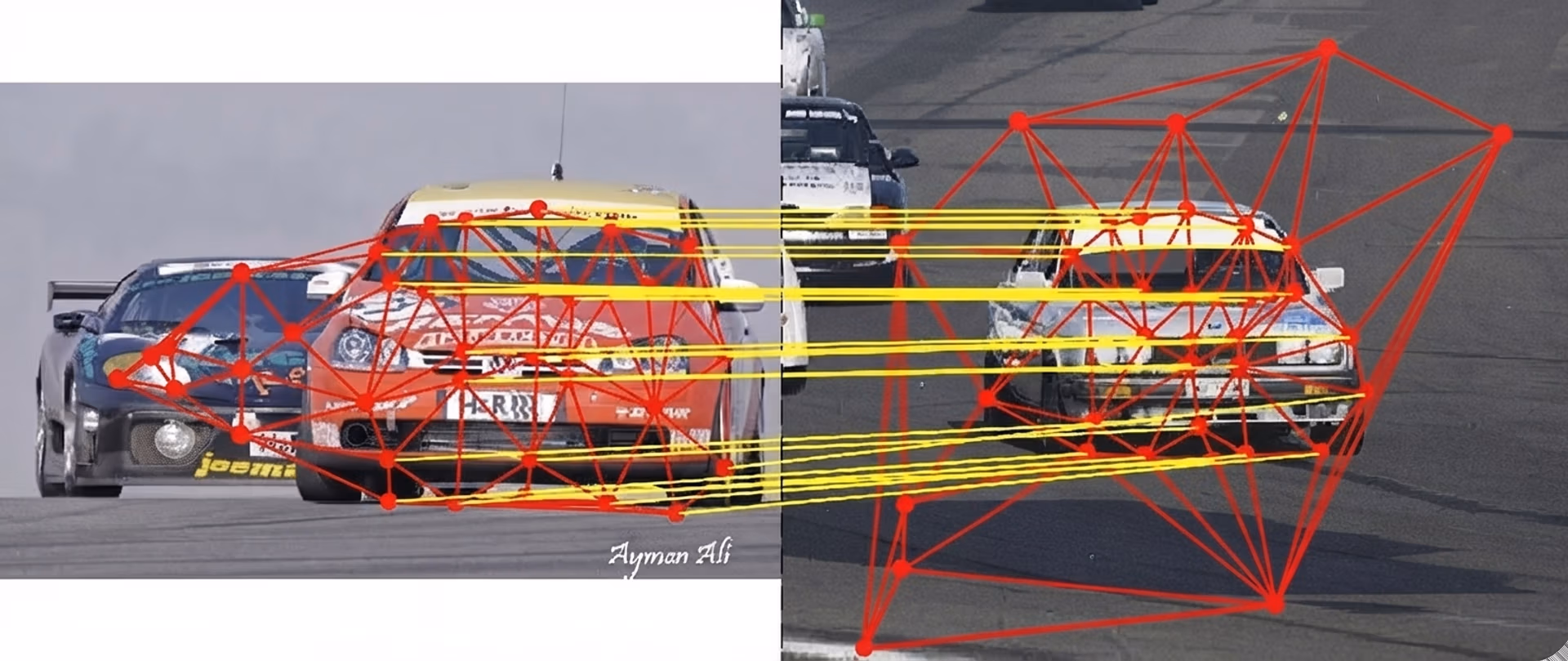 Car image matching where similar keypoints are identified