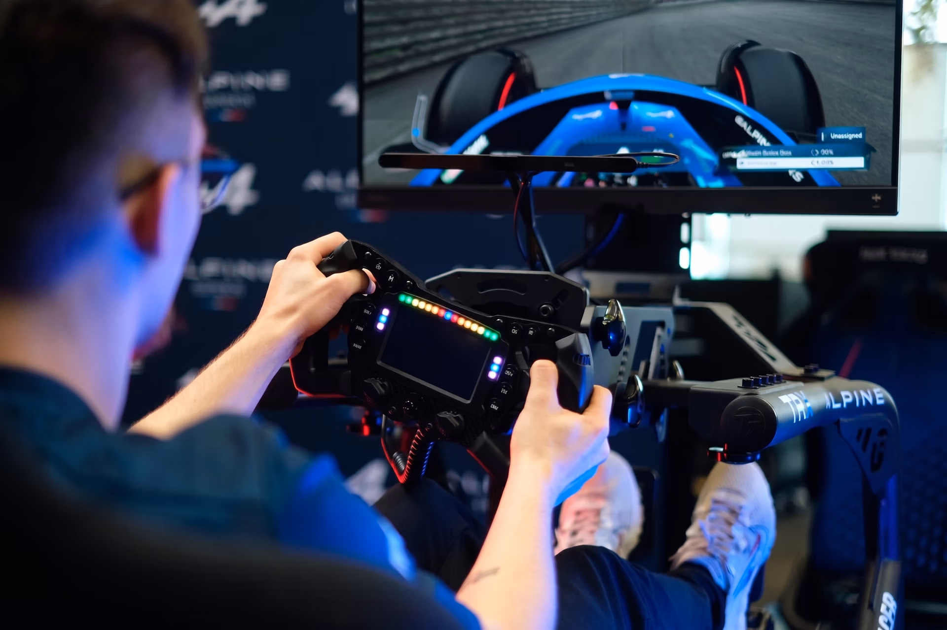 Eye tracking used to monitor and analyze sim racers