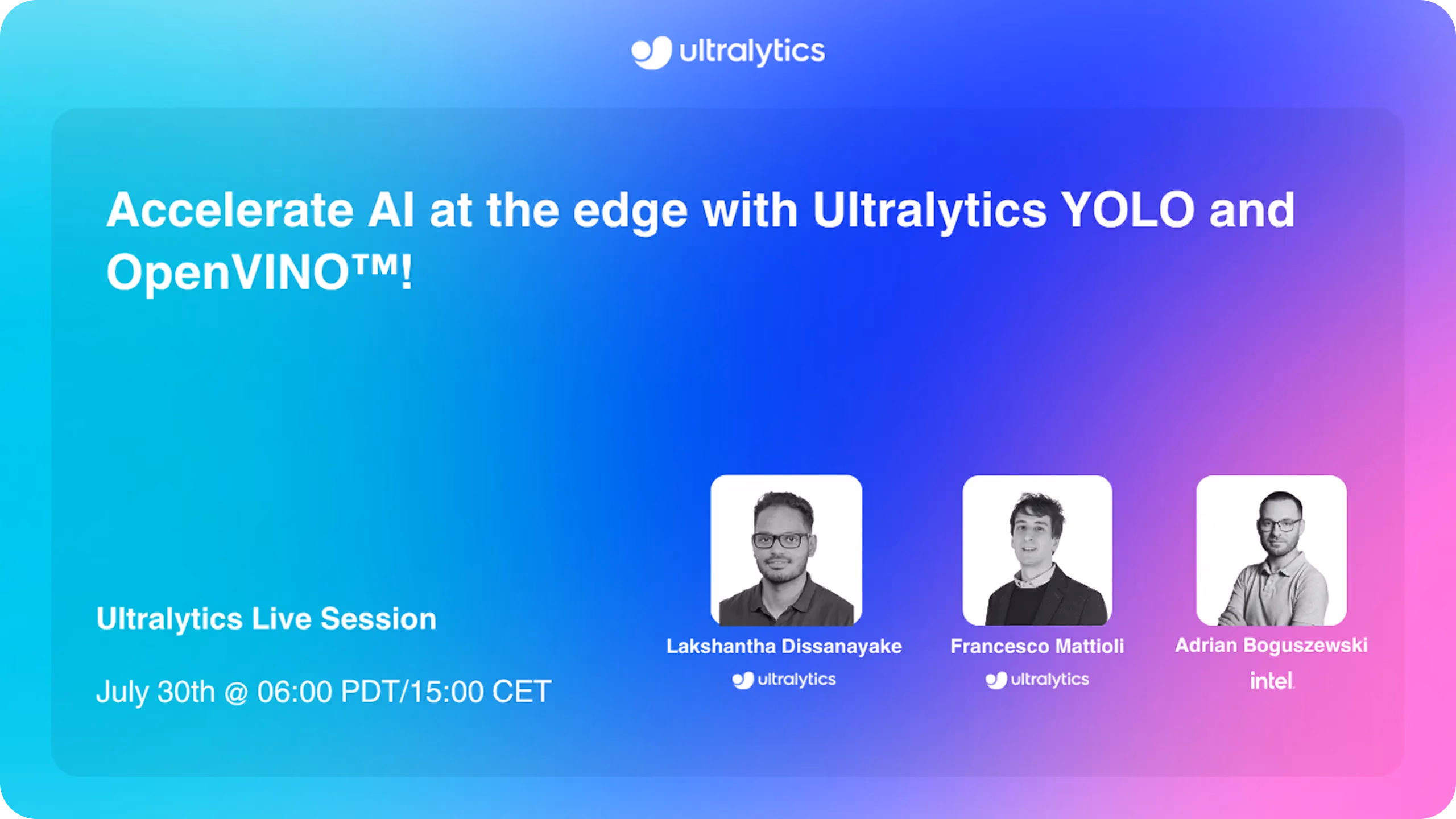 Ultralytics YOLOとOpenVINO™でエッジでのAIを加速！
