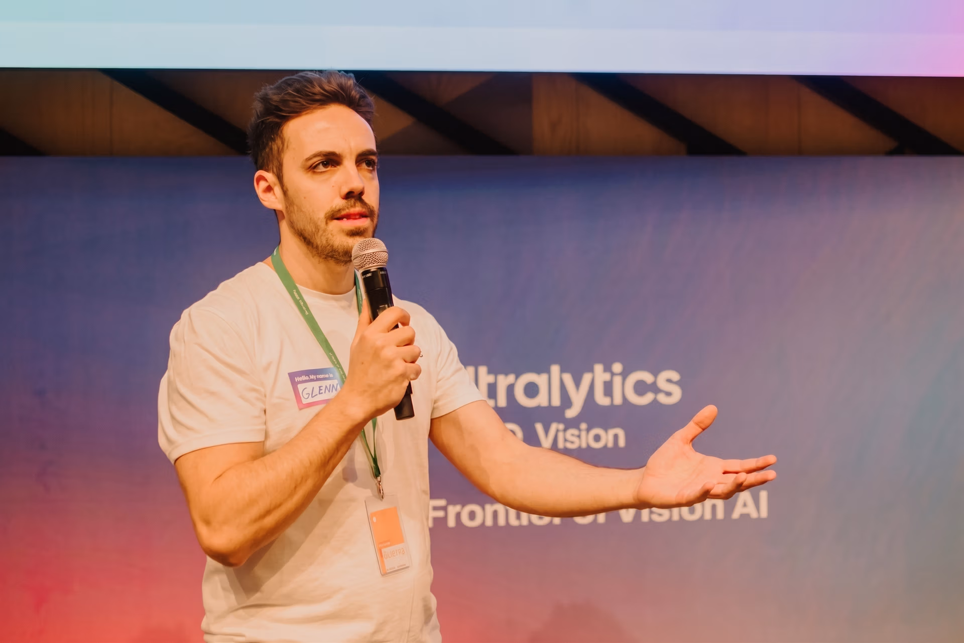 Ultralytics Founder & CEO delivering his Ultralytics YOLO YV23 Keynote