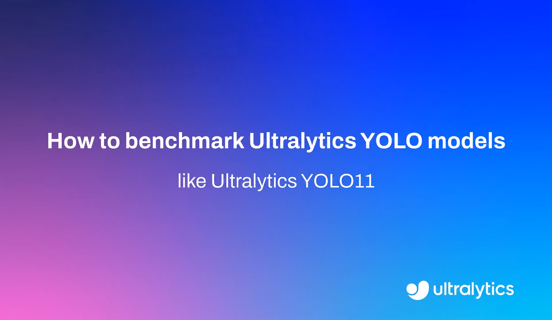 Benchmarking von Ultralytics YOLO-Modellen wie YOLO11