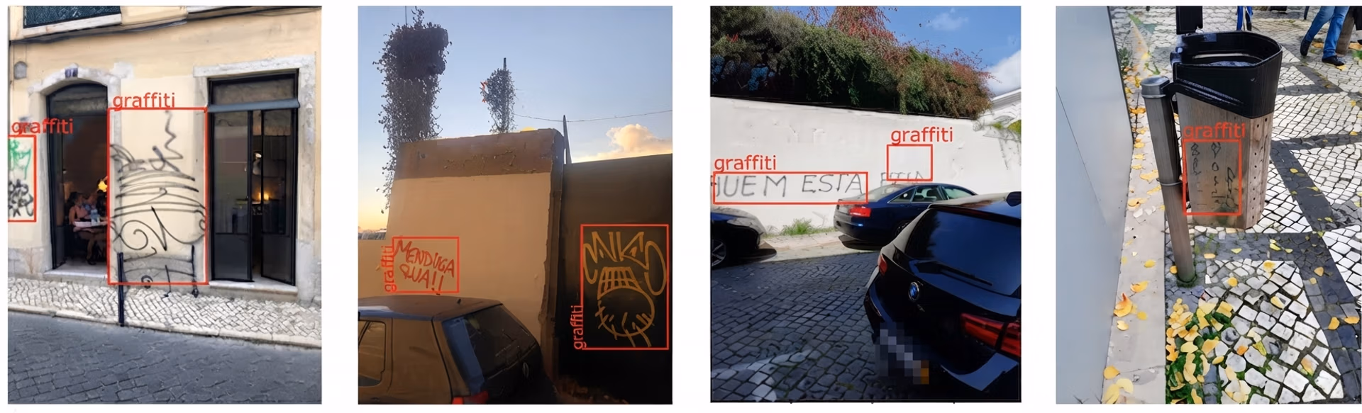 AI graffiti detection in Lisbon, Portugal