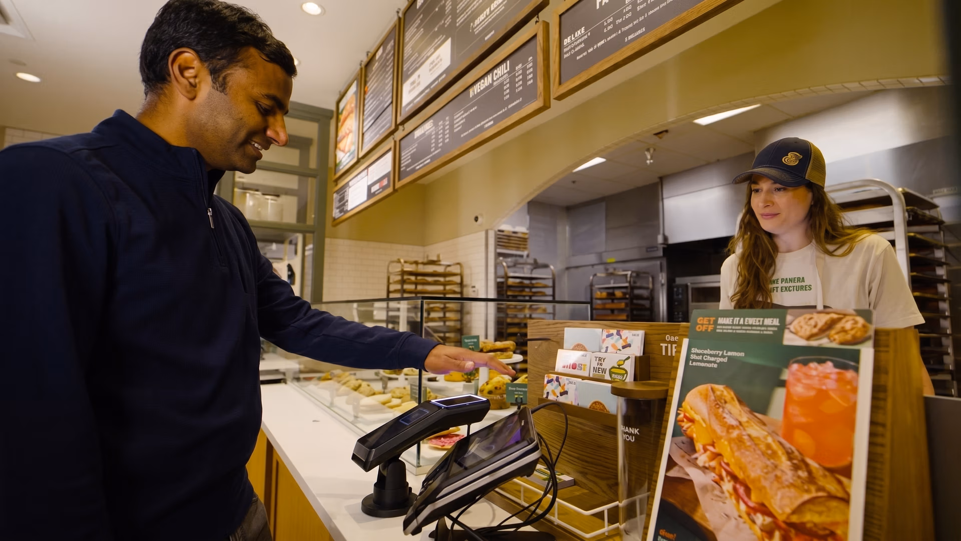 Scanning a customer's palm to speed up payments