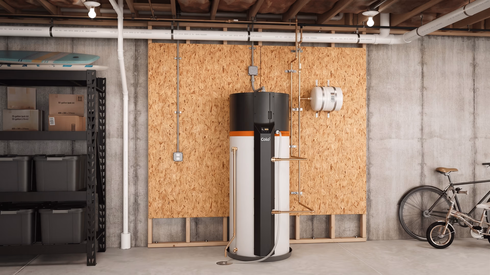 Cala System's 65-gallon heat pump water heater that uses AI