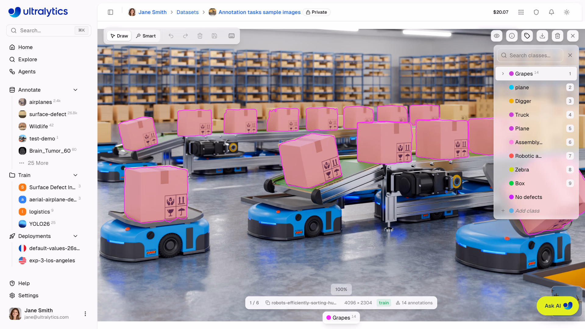 Ultralytics Platform Annotate Segment Polygon Vertices