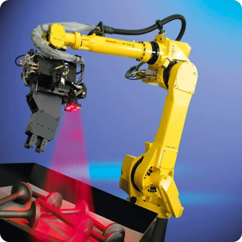 マシンビジョンを搭載したロボット