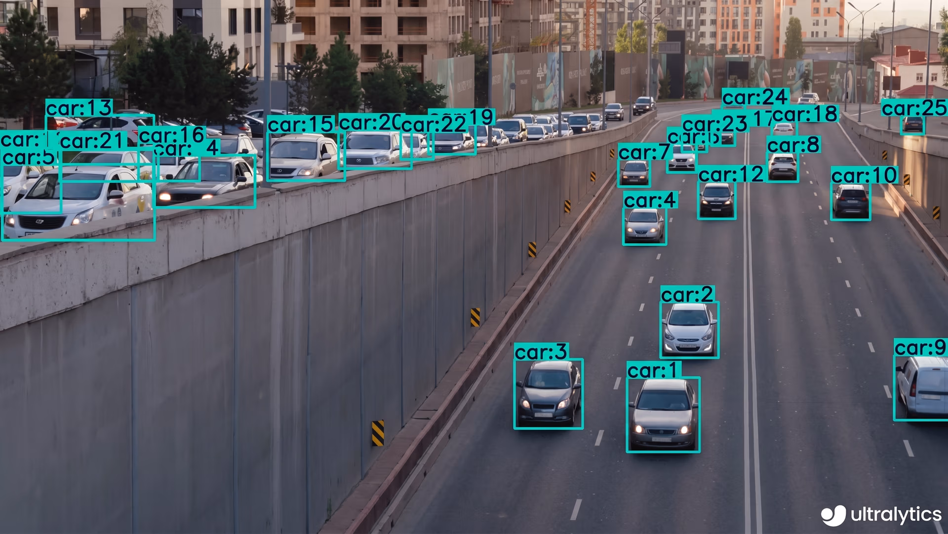 Ultralytics YOLO11 being used to monitor traffic