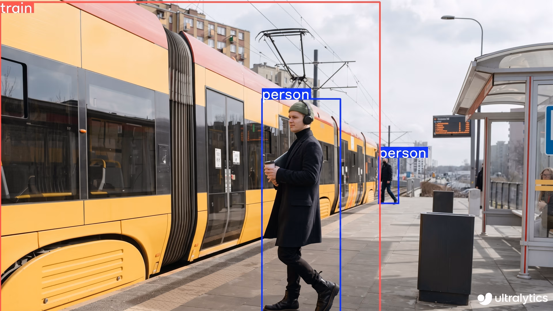 Using Ultralytics YOLO11 to detect people standing on a train platform