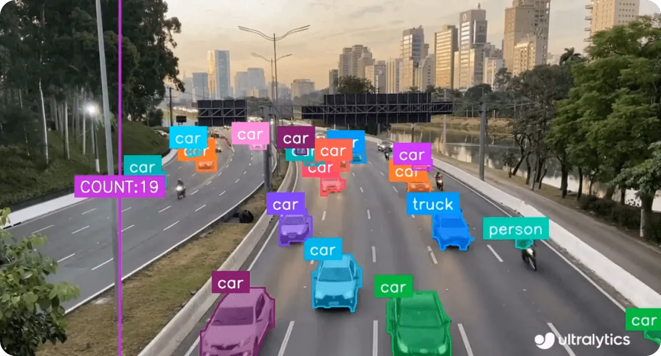 YOLO11を使用した交通流における自動車の検出とカウント